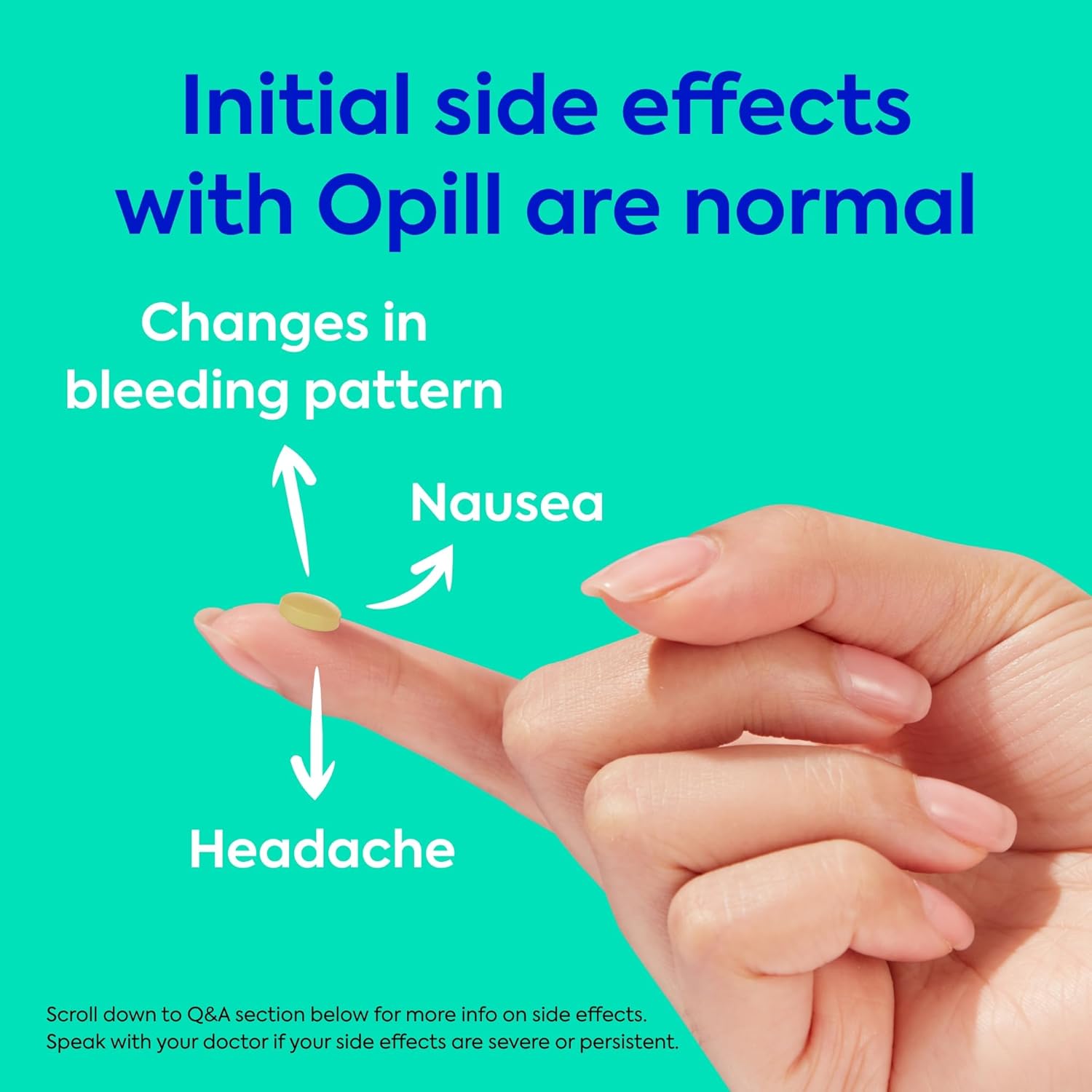 Opill, Daily Oral Birth Control Pills, Over-The-Counter Progestin-Only Contraceptive, FDA-Approved & Estrogen-Free, 28 Count