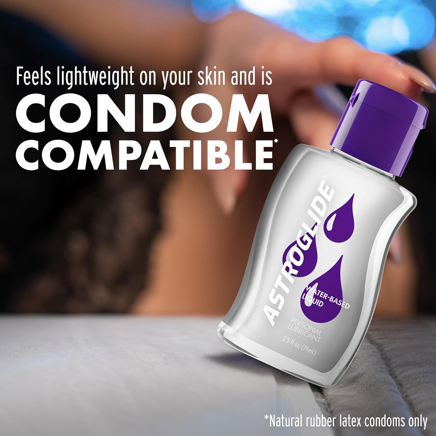 Astroglide Water Based Lube (2.5oz), Liquid Personal Lubricant for Long-Lasting Pleasure for Men, Women and Couples, Safe for Toys, Travel-Friendly Size