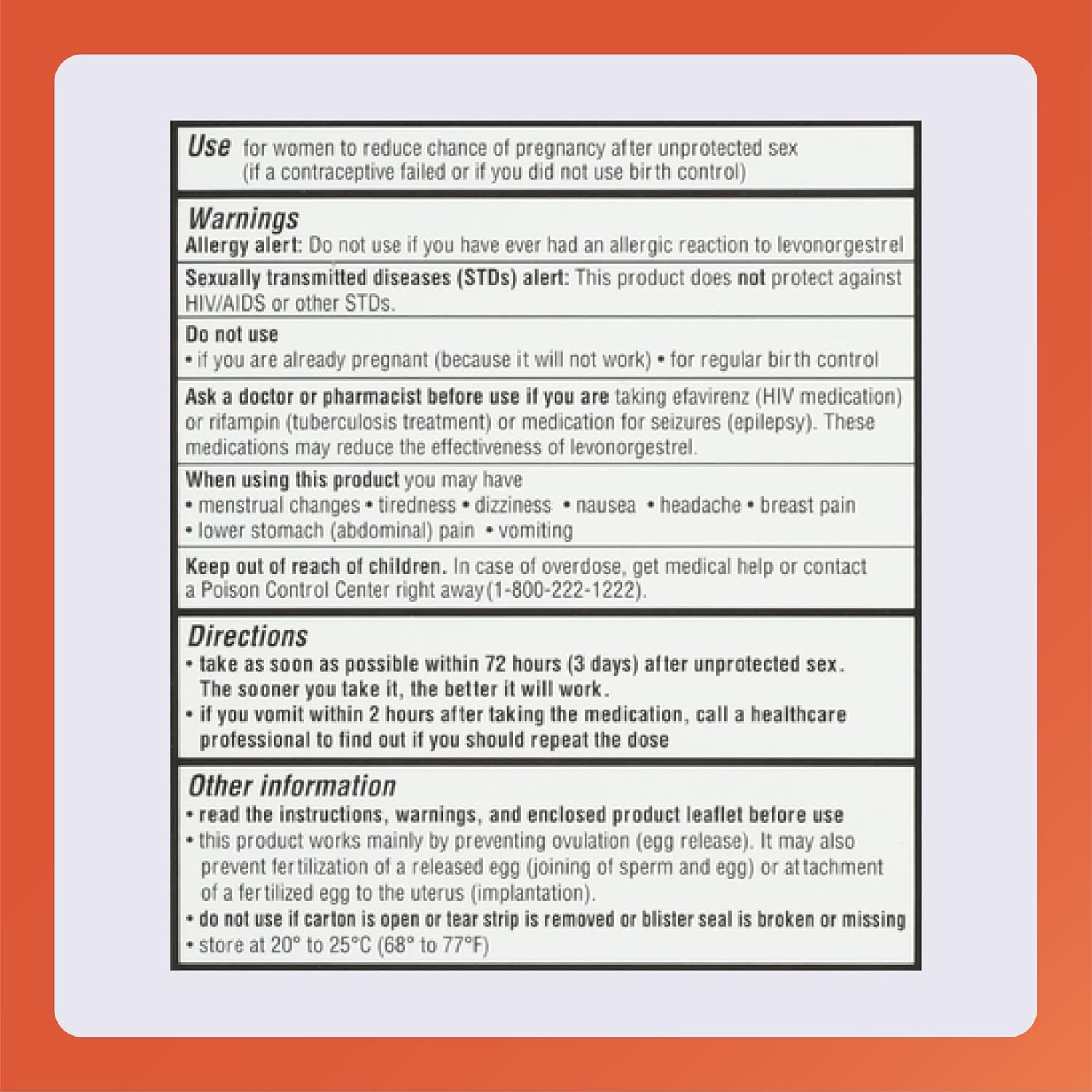 Rugby Levonorgestrel 1.5 mg Tablet – Emergency Contraceptive Tablet for Women – Gluten-Free – 1-Pack