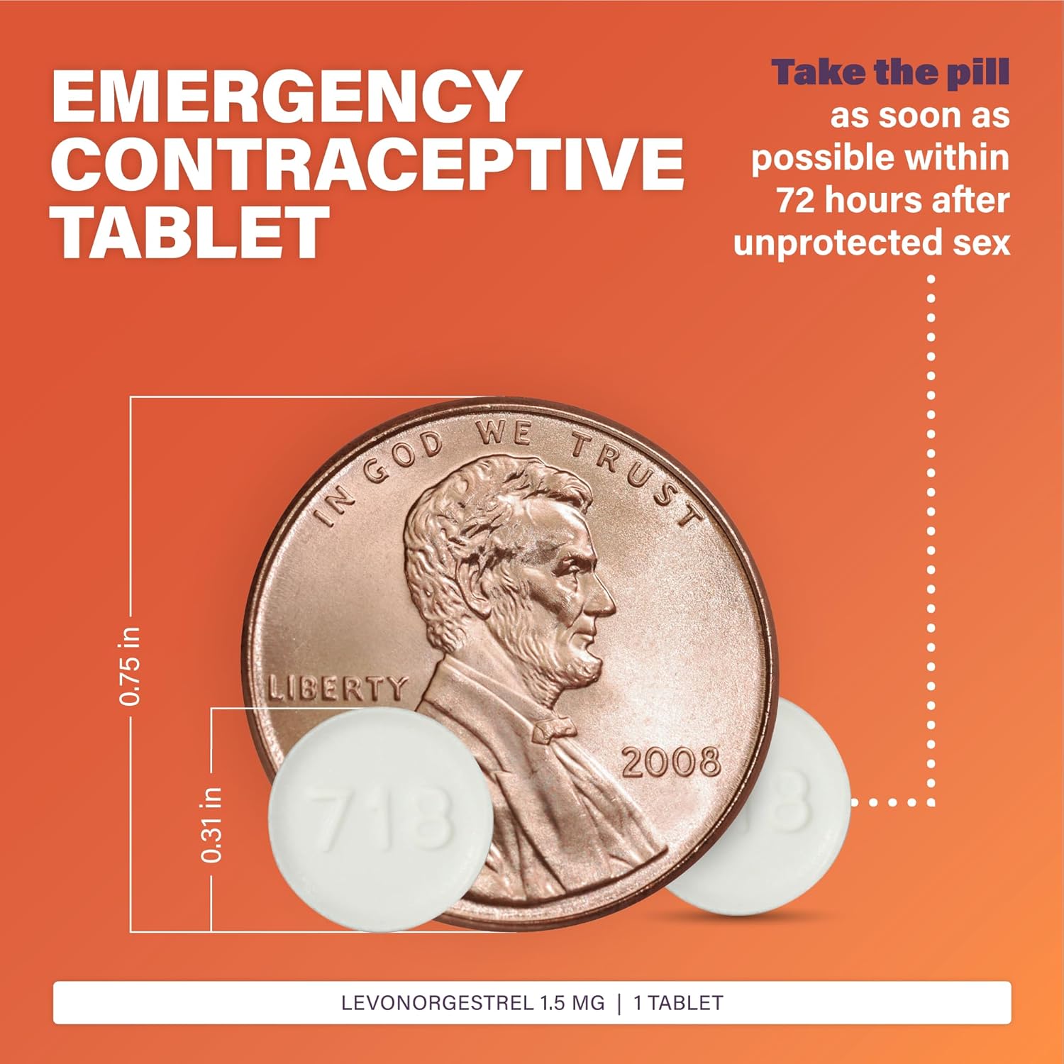 Rugby Levonorgestrel 1.5 mg Tablet – Emergency Contraceptive Tablet for Women – Gluten-Free – 1-Pack